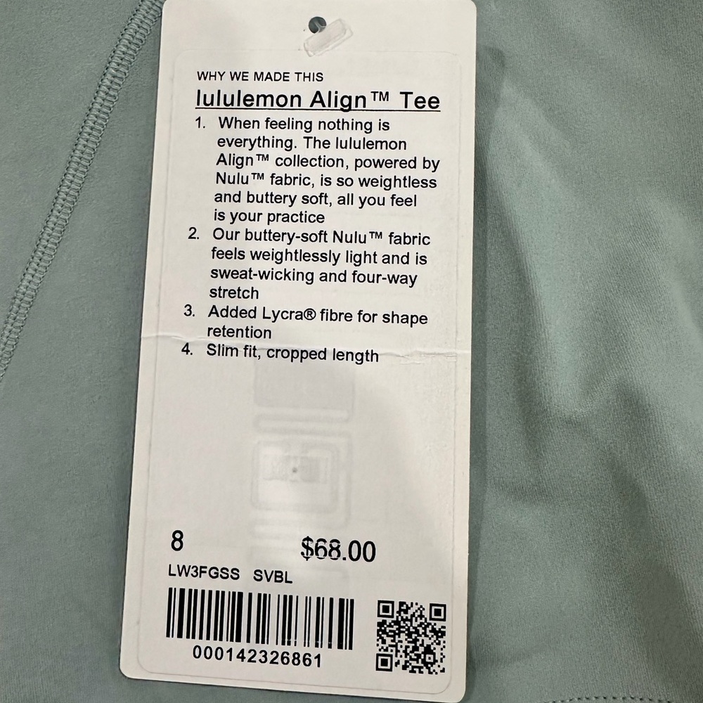 lululemon athletica Align Tee in Light Blue